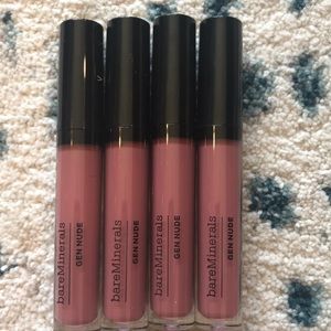 FULL SZ set of 4 bareminerals lip gloss Everything